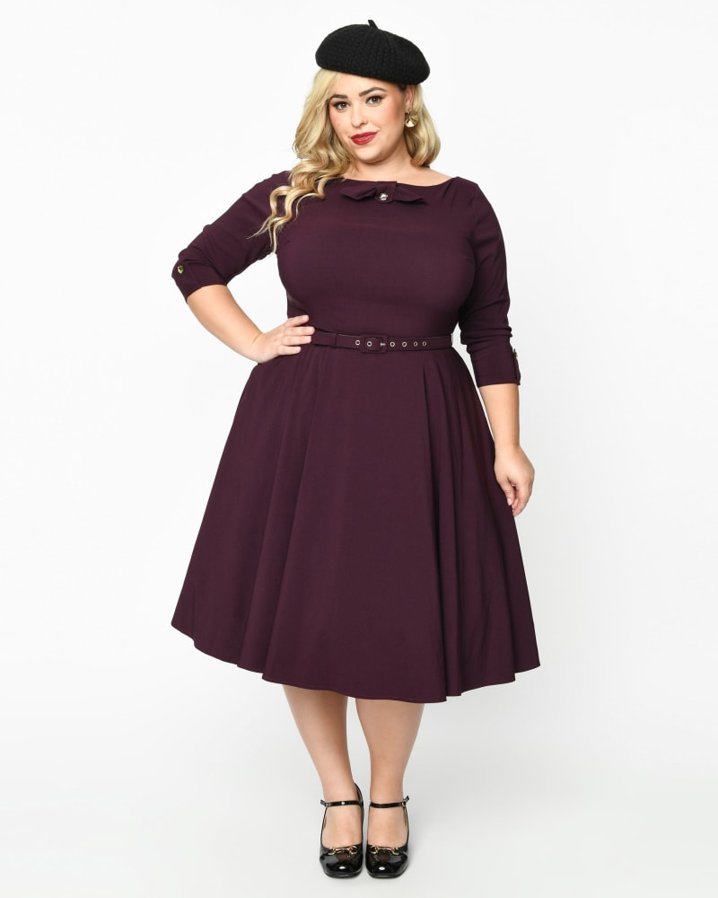Eggplant dress plus size store